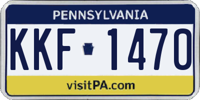 PA license plate KKF1470