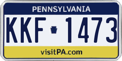 PA license plate KKF1473