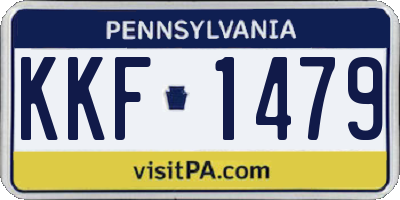 PA license plate KKF1479