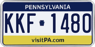 PA license plate KKF1480