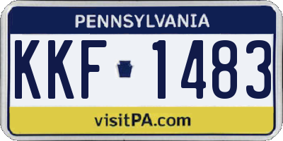 PA license plate KKF1483