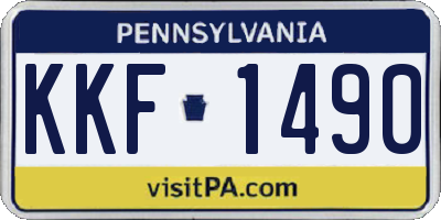 PA license plate KKF1490