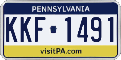 PA license plate KKF1491