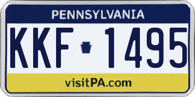 PA license plate KKF1495