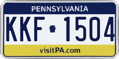 PA license plate KKF1504