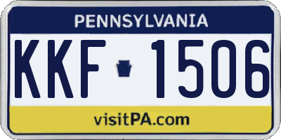 PA license plate KKF1506