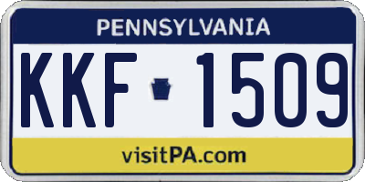 PA license plate KKF1509