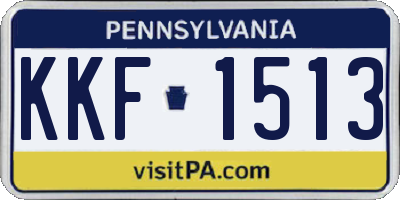 PA license plate KKF1513