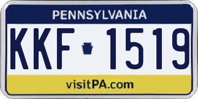 PA license plate KKF1519