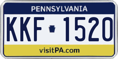 PA license plate KKF1520