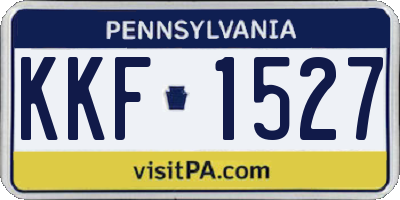 PA license plate KKF1527