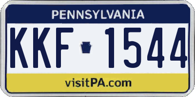 PA license plate KKF1544