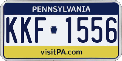 PA license plate KKF1556