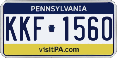 PA license plate KKF1560