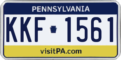 PA license plate KKF1561