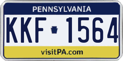 PA license plate KKF1564