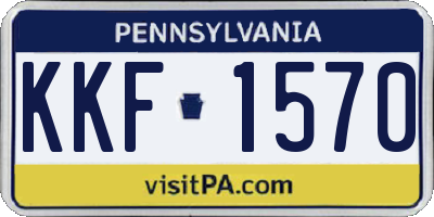 PA license plate KKF1570