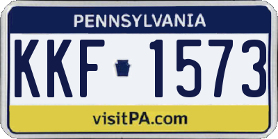 PA license plate KKF1573