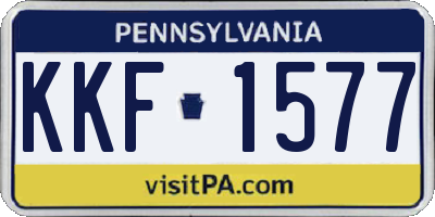 PA license plate KKF1577