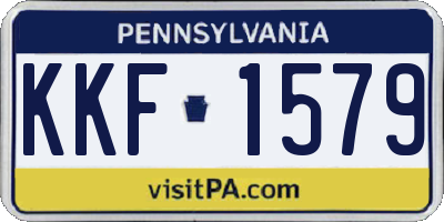 PA license plate KKF1579