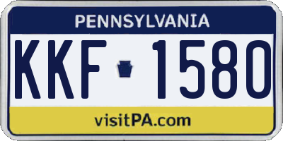 PA license plate KKF1580