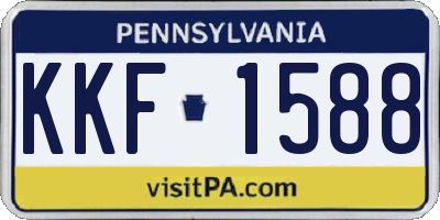 PA license plate KKF1588