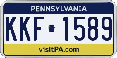 PA license plate KKF1589
