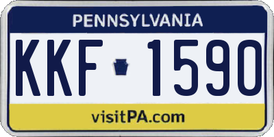 PA license plate KKF1590