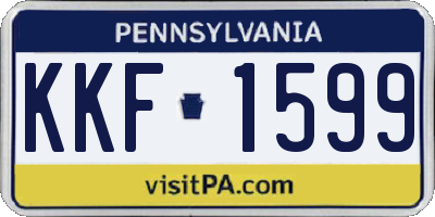 PA license plate KKF1599