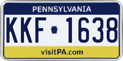 PA license plate KKF1638