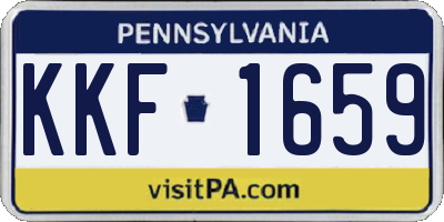 PA license plate KKF1659