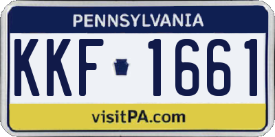 PA license plate KKF1661
