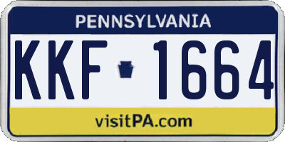 PA license plate KKF1664