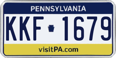PA license plate KKF1679