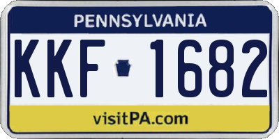 PA license plate KKF1682