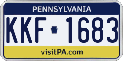 PA license plate KKF1683