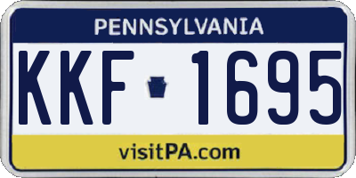 PA license plate KKF1695