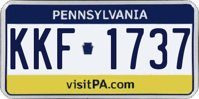 PA license plate KKF1737