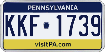 PA license plate KKF1739