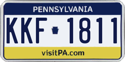 PA license plate KKF1811