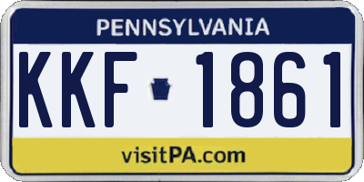 PA license plate KKF1861