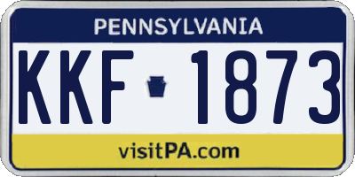 PA license plate KKF1873