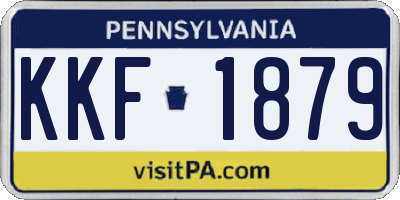 PA license plate KKF1879