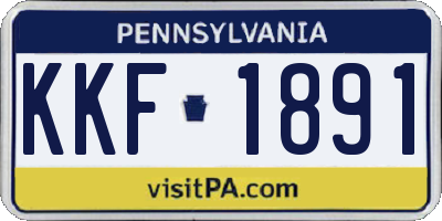 PA license plate KKF1891