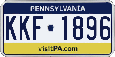 PA license plate KKF1896