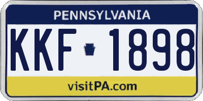 PA license plate KKF1898