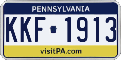 PA license plate KKF1913