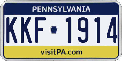 PA license plate KKF1914