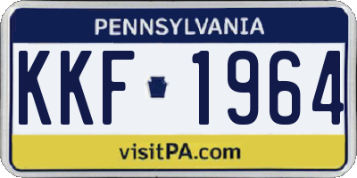 PA license plate KKF1964