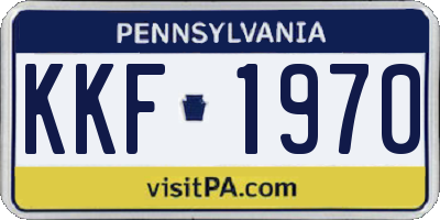 PA license plate KKF1970
